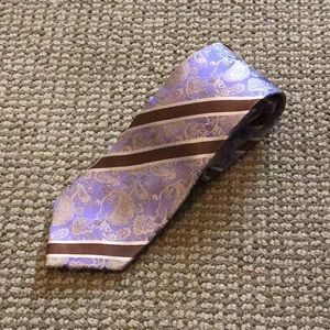 Vitorofolo 💯% Silk Paisley & Stripe Tie